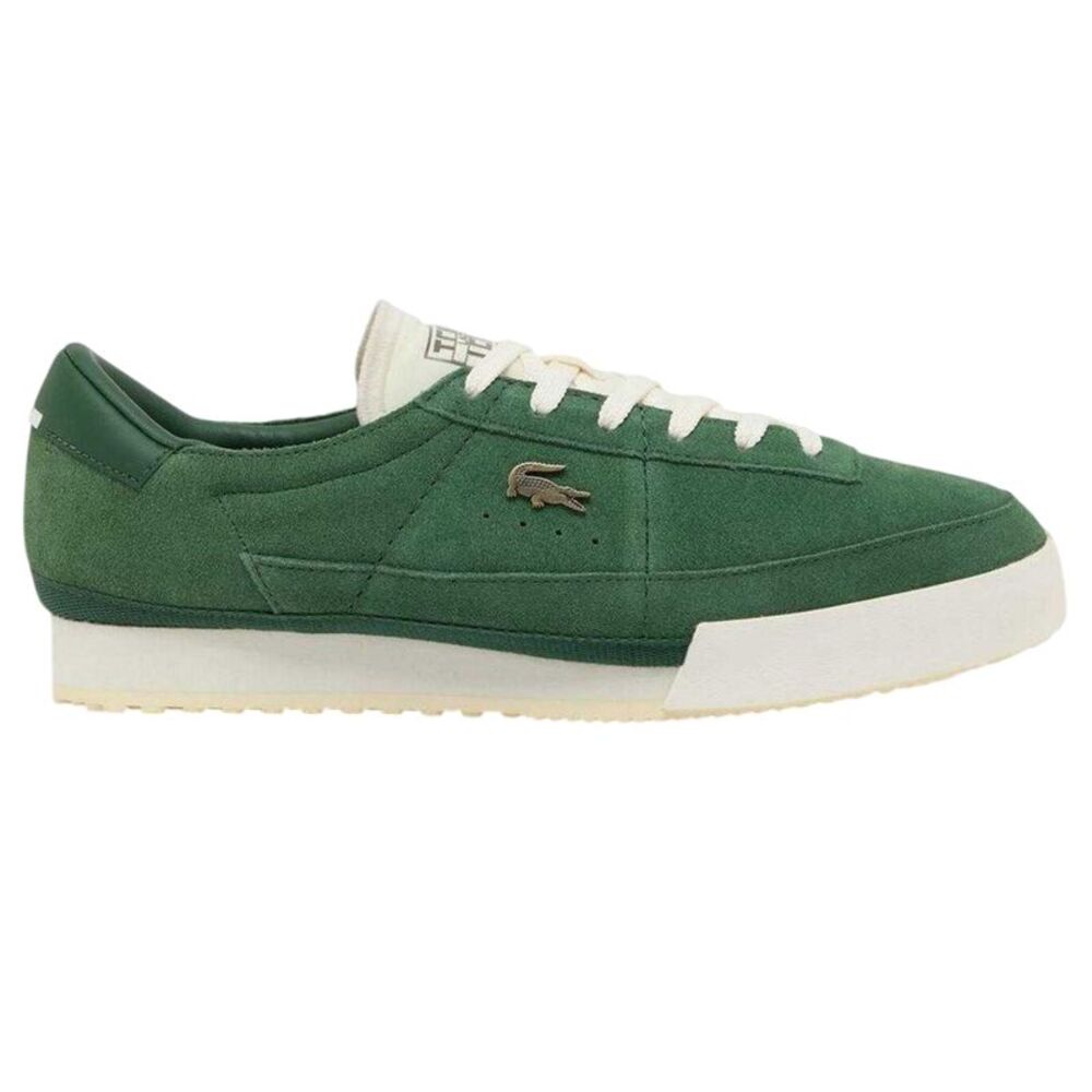 Lacoste Mens Aura Retro Leather Sneakers / Green/White